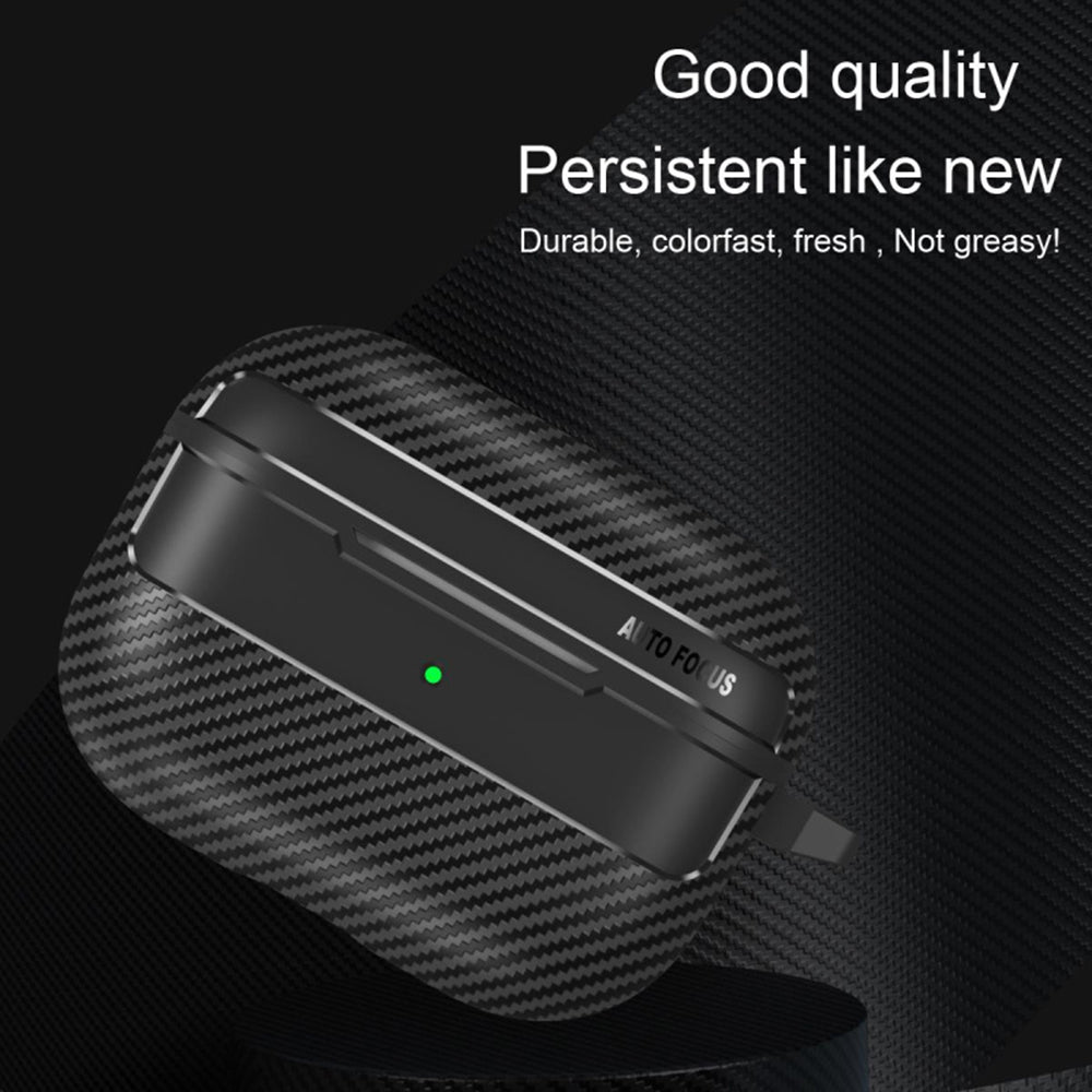 Techsuit CarbonFiber Case for Apple AirPods Pro 3, Black