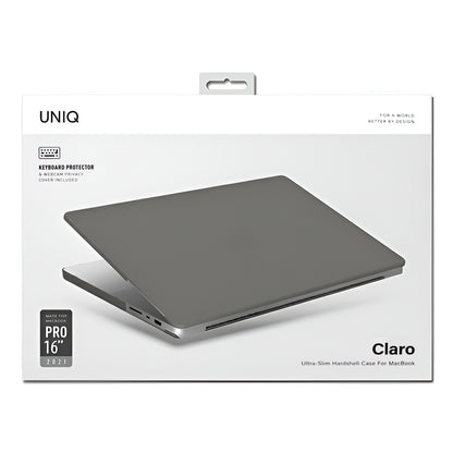 UNIQ Claro Case for Apple MacBook Pro 16inch (2026) / (2024) / (2023) / (2021), Matte Gray