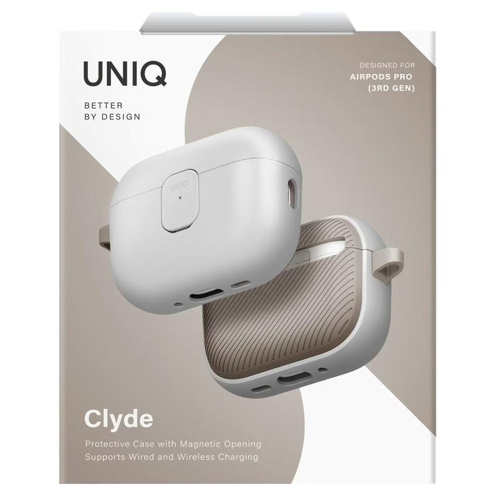 UNIQ Clyde Case for Apple AirPods Pro 3, Beige Gray