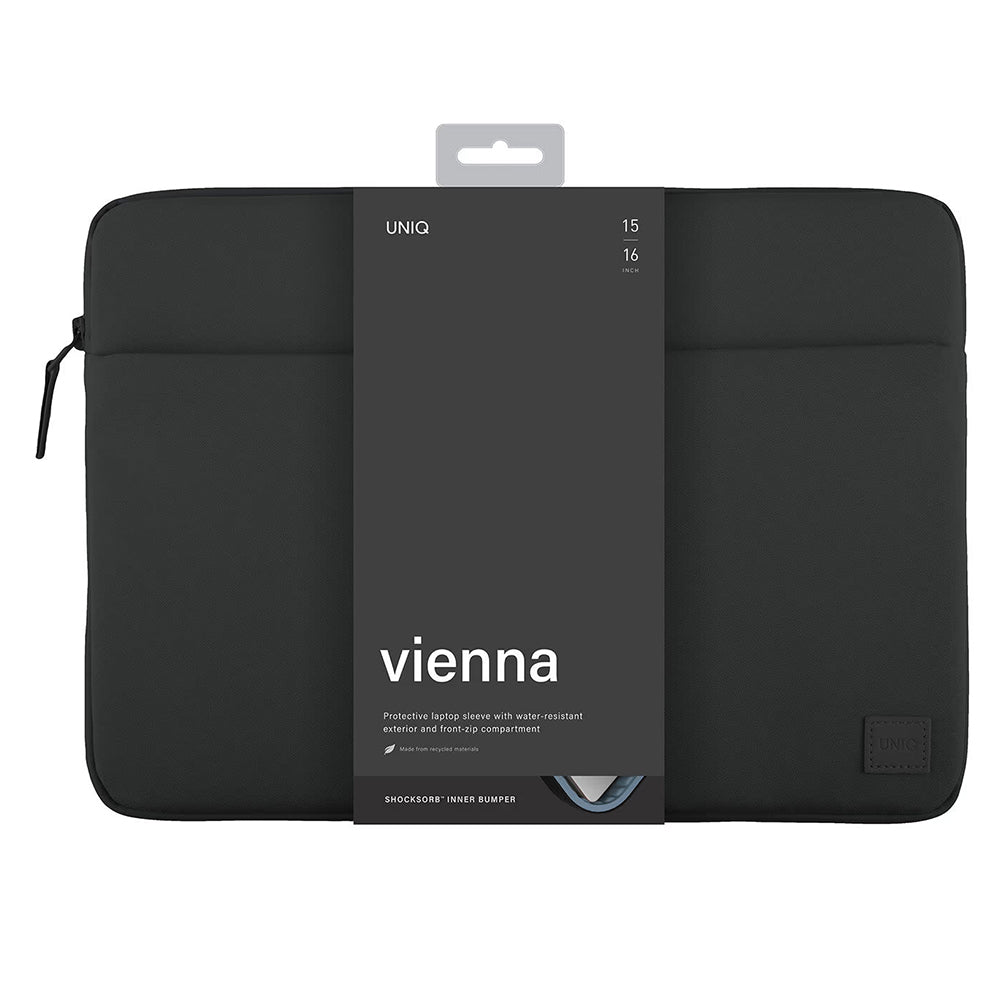 UNIQ Vienna Case for Laptop up to 16inch, Black