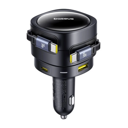 Baseus Enjoyment Max Car Charger with USB-C Cable, 90W, 1 x USB-A - 1 x USB-C, Black C00035507121-03