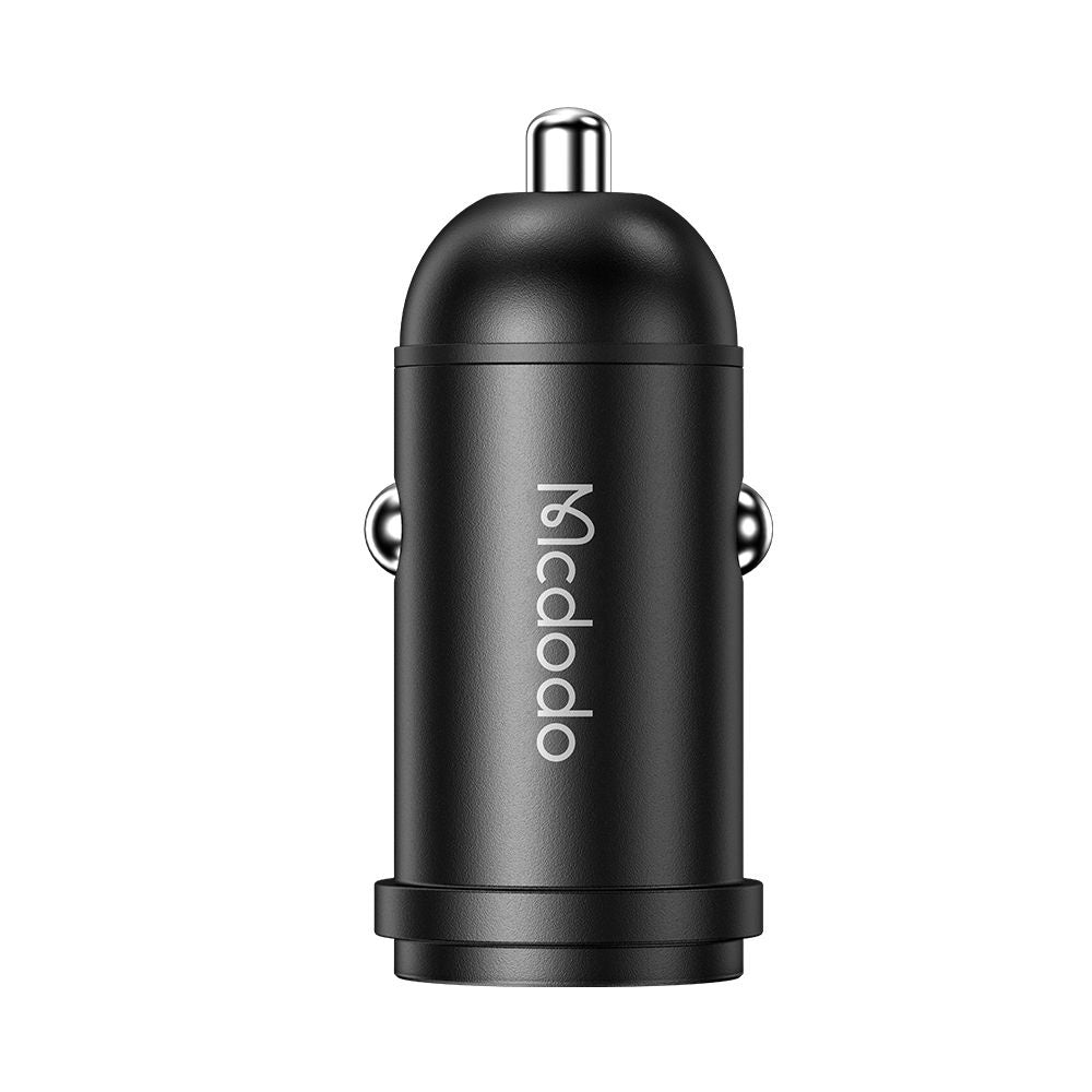 McDodo CC-7493 Obsidian Car Charger with USB-C Cable, 30W, 3A, 1 x USB-C, Black