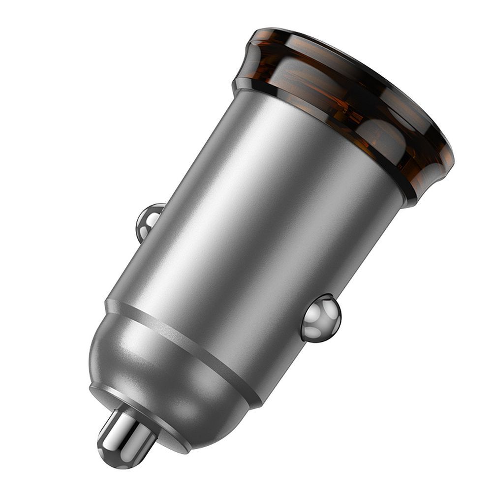 HOCO NZ16B Car Charger, 45W, 3A, 2 x USB-C, Gray