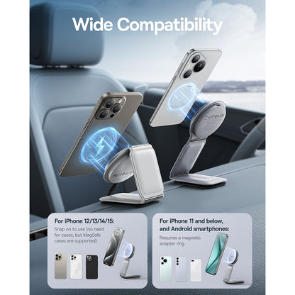 Baseus PrimeTrip C02 Wireless Car Charger, 15W, 1.67A, Gray C40169003831-00