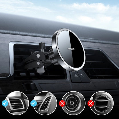 Joyroom JR-ZS240 Air Vent Wireless Car Charger, 15W, 1.67A, Black