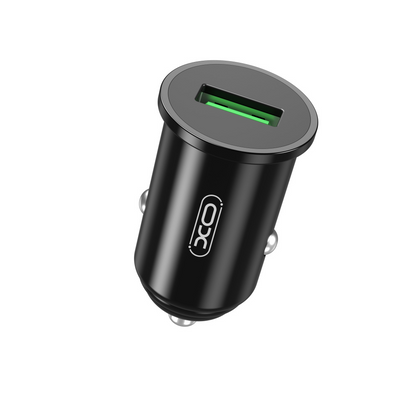 XO Design CC35 Car Charger, 18W, 3A, 1 x USB-A, Black