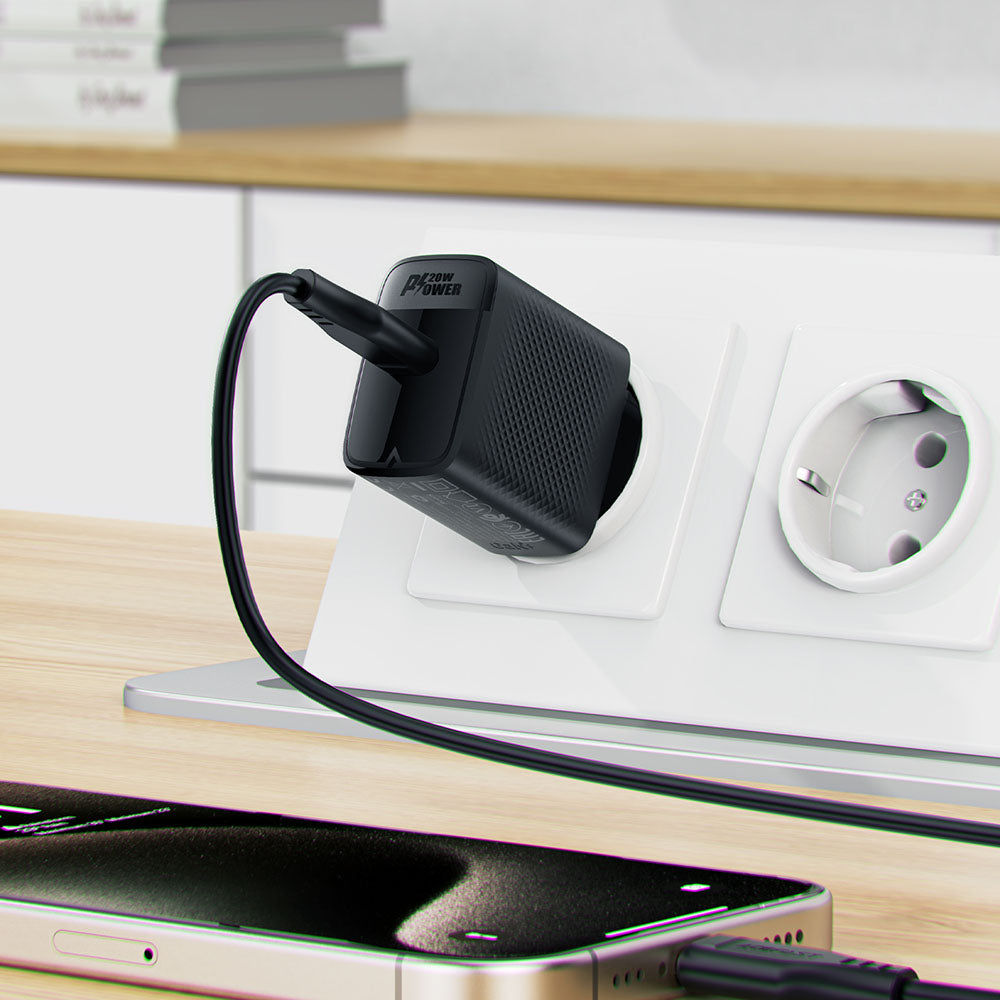 Acefast A82 Network Charger, 20W, 3A, 1 x USB-C, Black