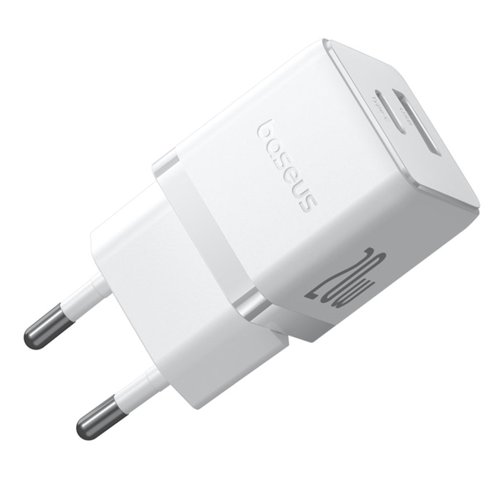 Baseus Palm Network Charger, 20W, 3A, 1 x USB-A - 1 x USB-C, White CCZC20UE