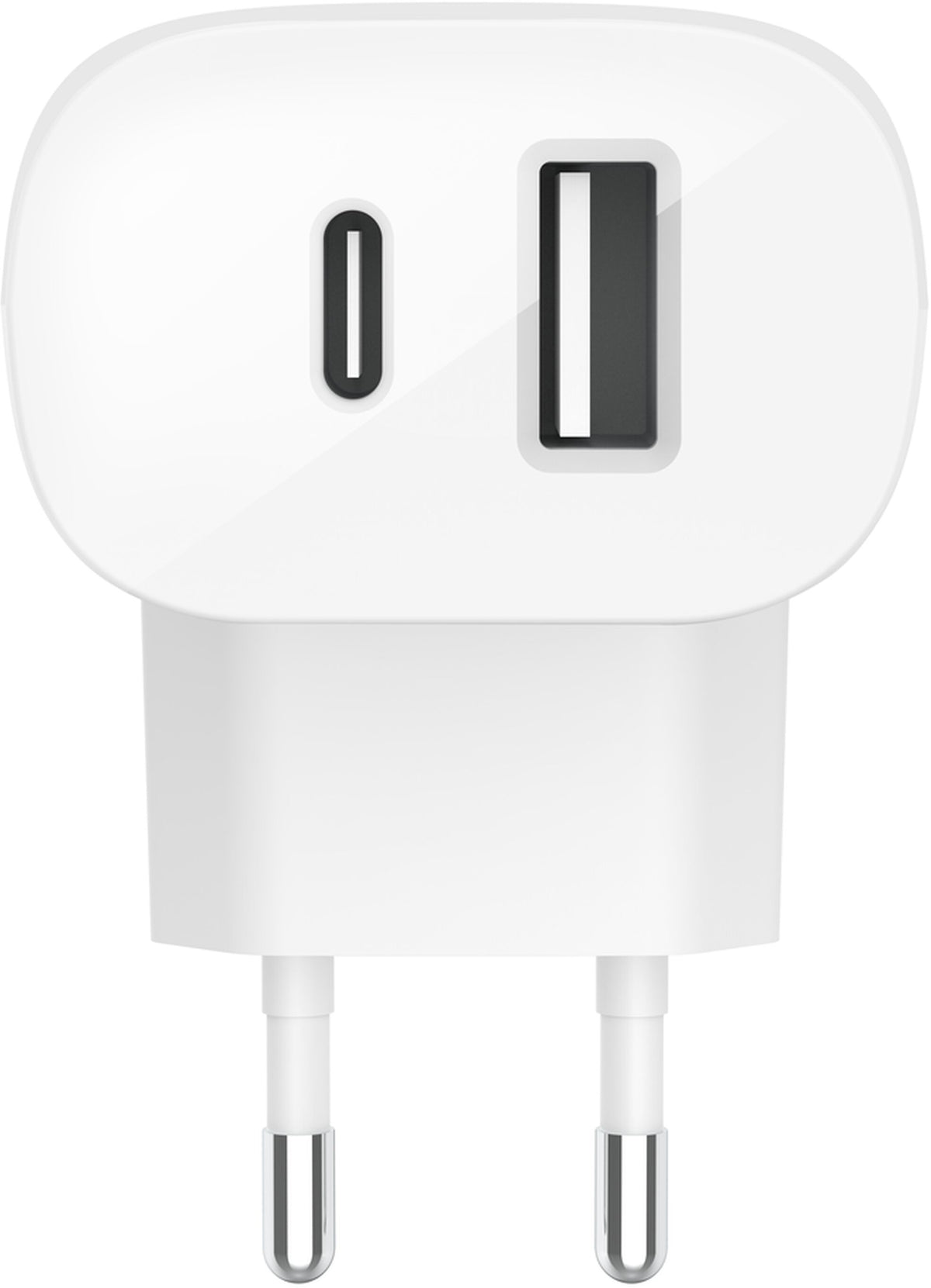 Belkin BoostCharge Dual Wall Charger, 37W, 3A, 1 x USB-A - x USB-C, White WCB007vfWH