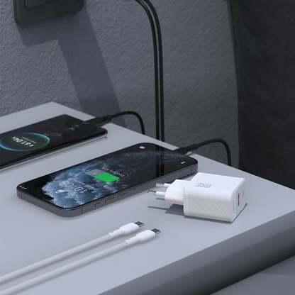 Network Charger with USB-C Cable Dudao A27Max, 35W, 1 x USB-A - 1 x USB-C, White