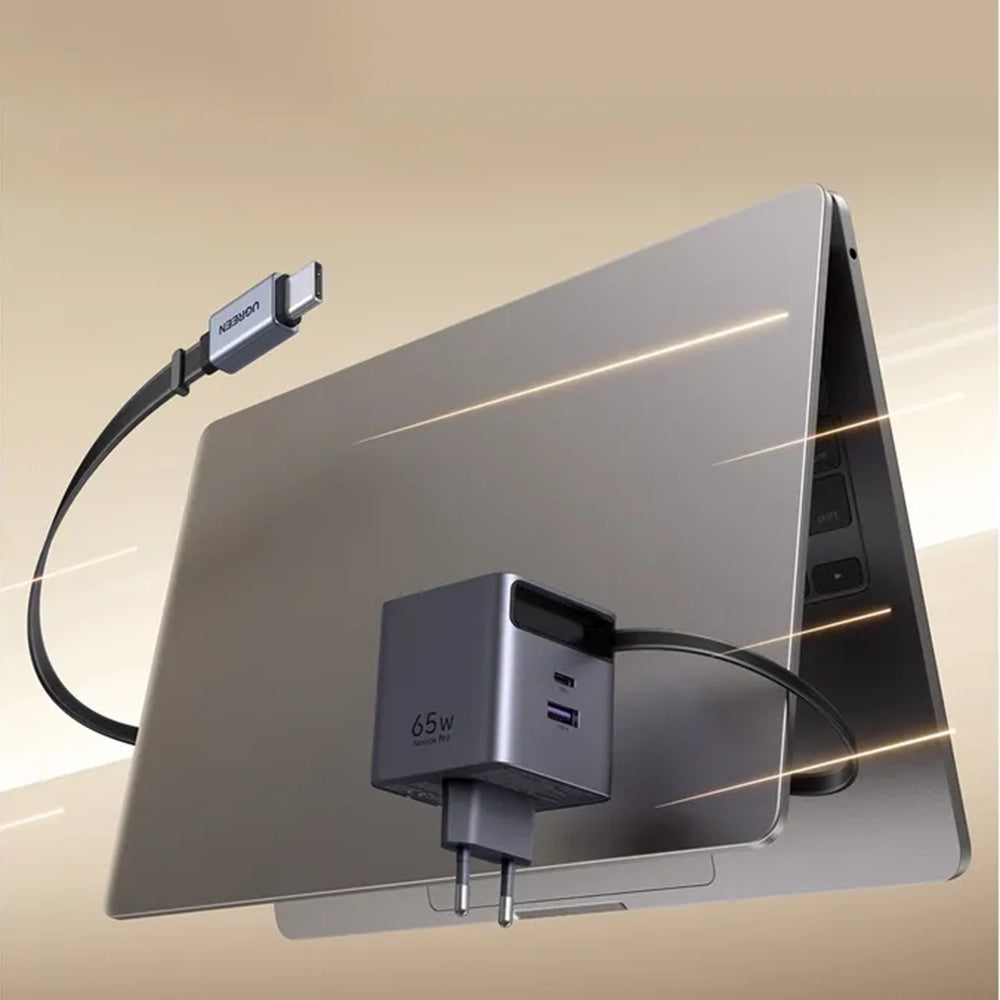 UGREEN X615 USB-C Network Charger with Cable, 65W, 3A, 1 x USB-A - 1 x USB-C, Grey