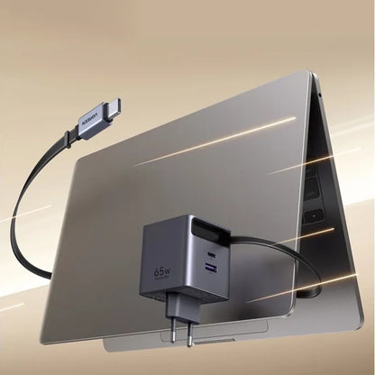 UGREEN X615 USB-C Network Charger with Cable, 65W, 3A, 1 x USB-A - 1 x USB-C, Grey