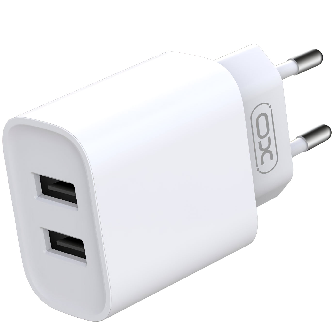 Network Charger with Lightning Cable XO Design CE02C, 10.5W, 2.1A, 2 x USB-A, White 