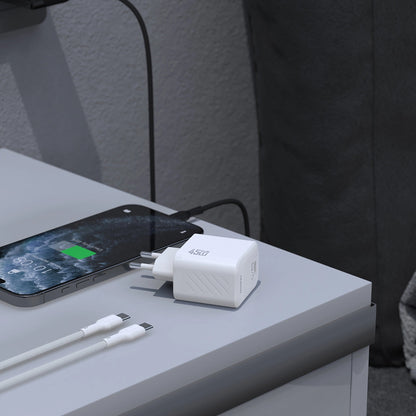 Network Charger with USB-C Cable Dudao A28C, 45W, 3A, 1 x USB-C, White