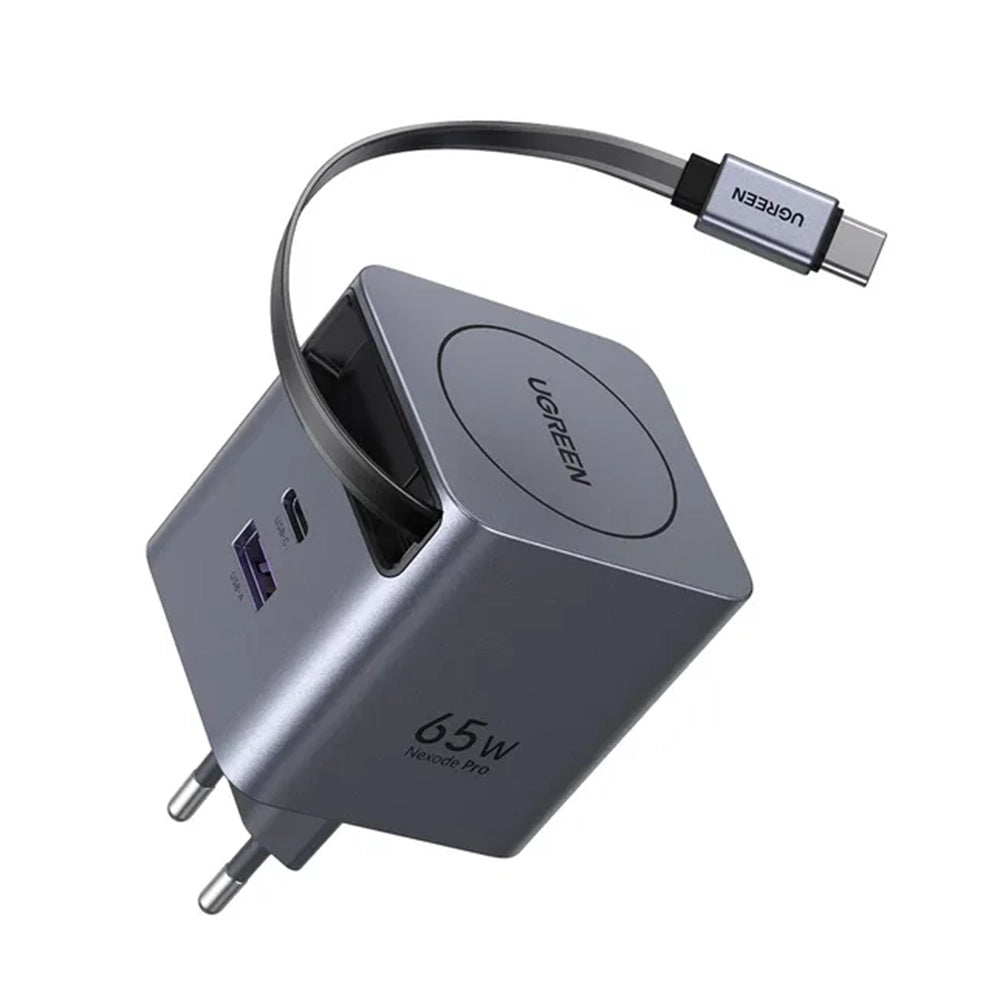 UGREEN X615 USB-C Network Charger with Cable, 65W, 3A, 1 x USB-A - 1 x USB-C, Grey