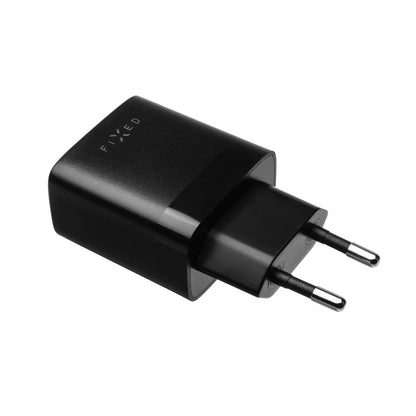 Fixed Network Charger with microUSB Cable, 17W, 3A, 2 x USB-A, Black