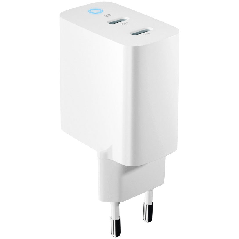 Forever Network Charger TC-06-65CC, 65W, 3.25A, 2 x USB-C, White 