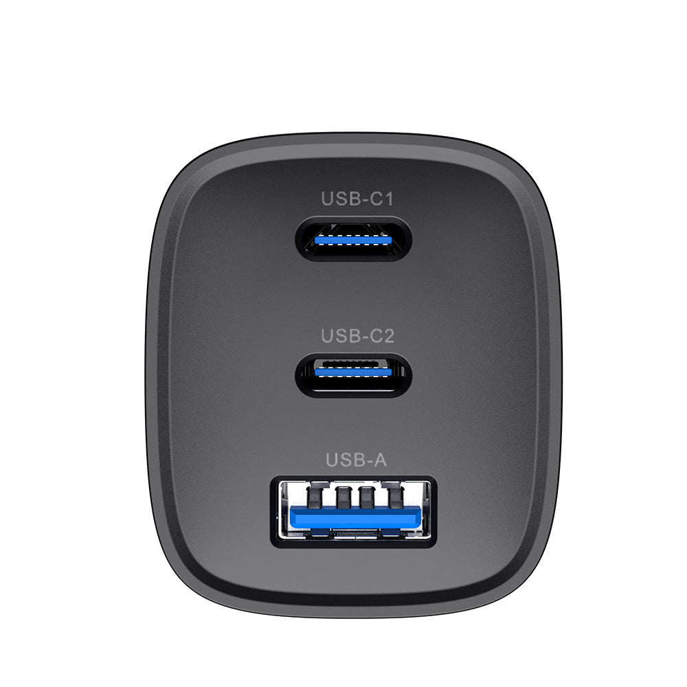 HAVIT UC20 Network Charger, 65W, 3A, 1 x USB-A - 2 x USB-C, Black