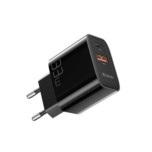 McDodo CH-0921 Network Charger, 33W, 3A, 1 x USB-A - 1 x USB-C, Black