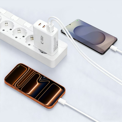 Tech-Protect NC120W-GAN Network Charger, 120W, 5A, 1 x USB-A - 3 x USB-C, White