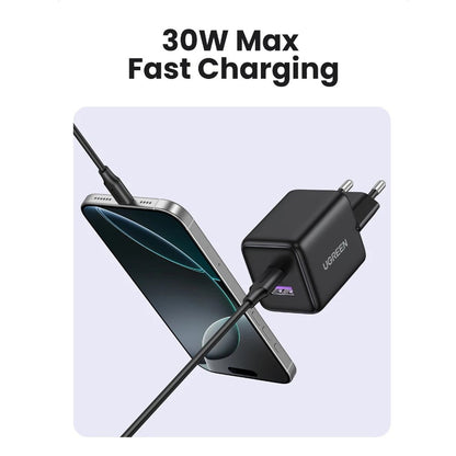 UGREEN X516 Network Charger, 30W, 3A, 1 x USB-A - 1 x USB-C, Blue