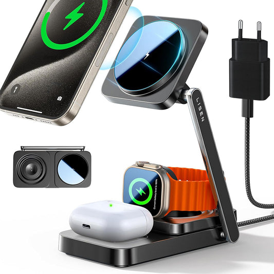 Lisen 3in1 Wireless Network Charger, 15W, 1.67A, Black YL0424010003