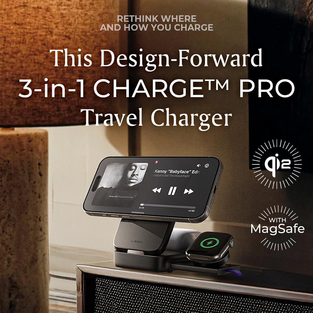 Lisen W106 3in1 Wireless Network Charger, 15W, 1.67A, Gray YL0424120009