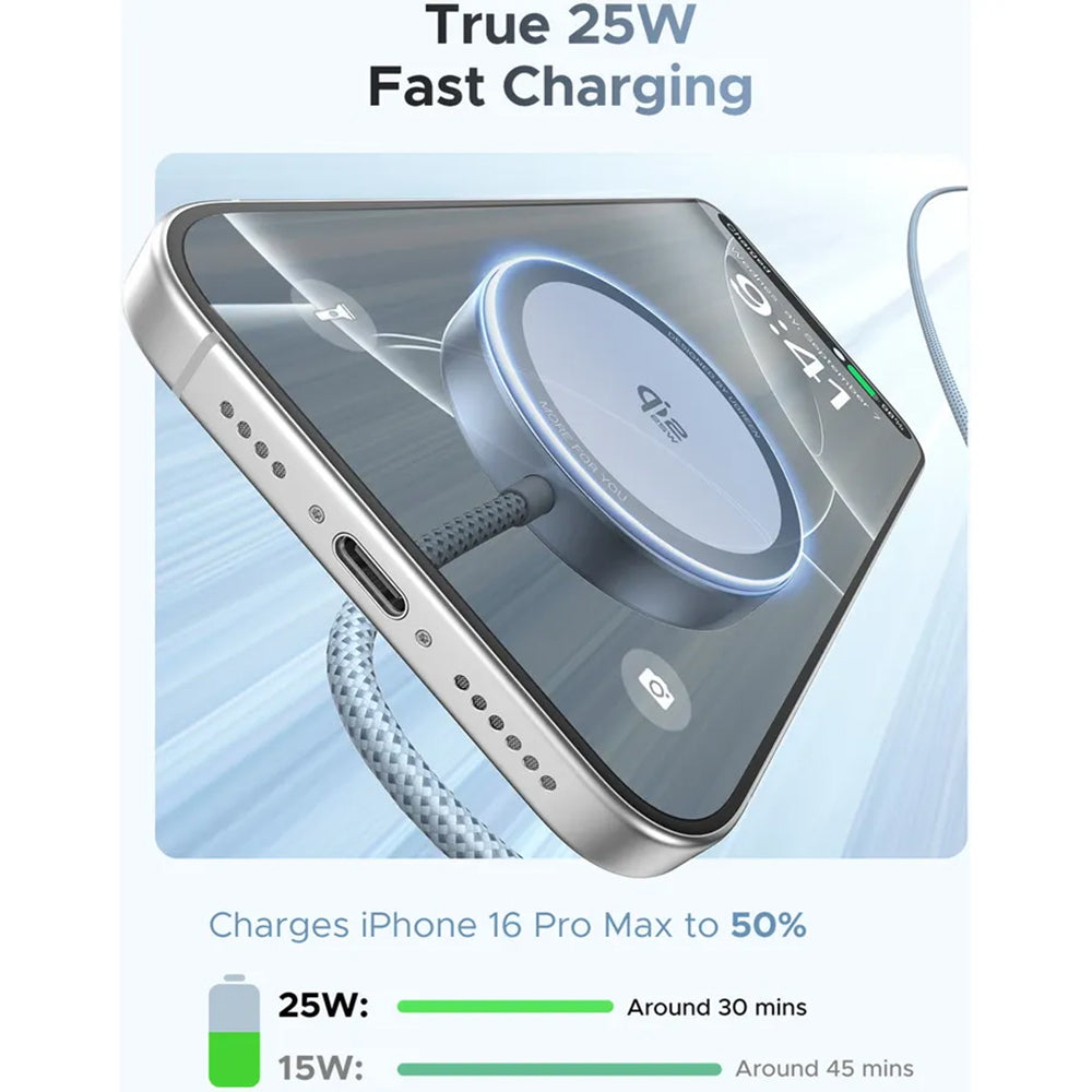 UGREEN MagFlow Wireless Network Charger, 25W, Blue