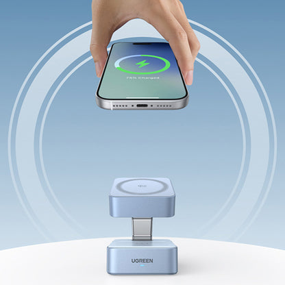 UGREEN W752 2in1 Wireless Network Charger, 35W, 3A, 1 x USB-C, Blue