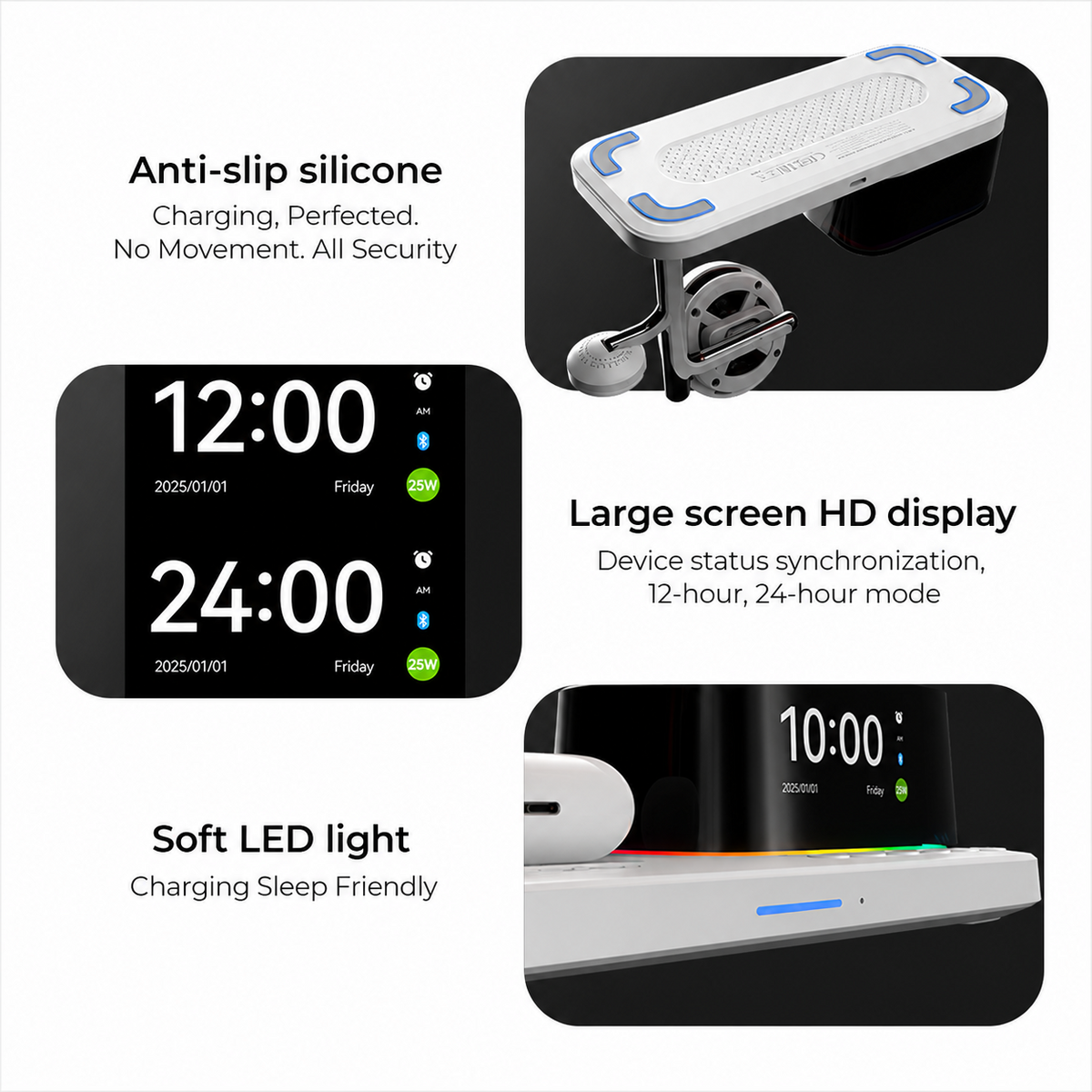Wireless Network Charger XO Design CX045 3in1, 25W, White