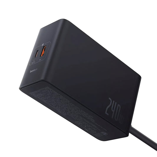 Baseus 5in1 Charging Station, 240W, 5A, 1 x USB-A - 3 x USB-C - 1 x DC, Black P10163901113-00