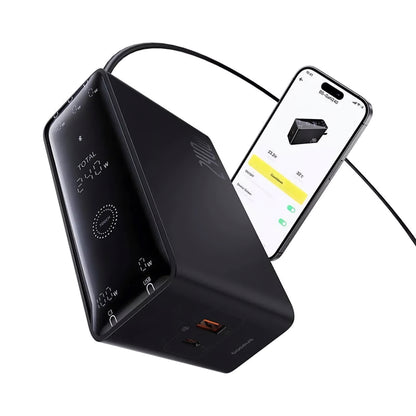 Baseus 5in1 Charging Station, 240W, 5A, 1 x USB-A - 3 x USB-C - 1 x DC, Black P10163901113-00
