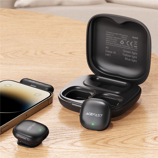 Acefast R1 Lavalier, Lightning, Set of 2 pieces, Black