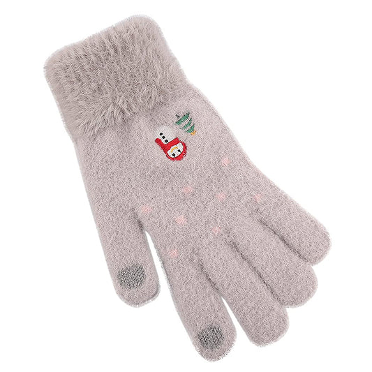 Techsuit Women's Winter Touchscreen Gloves ST0011, Size 17cm, Gray