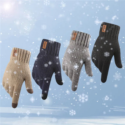 Iwarm ST0016 Winter Touchscreen Gloves, Size 22cm, Navy Blue