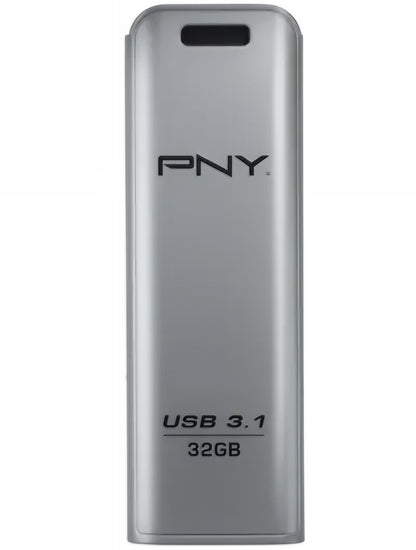 External USB-A 3.1 Memory PNY Elite Steel, 32Gb FD32GESTEEL31G-EF