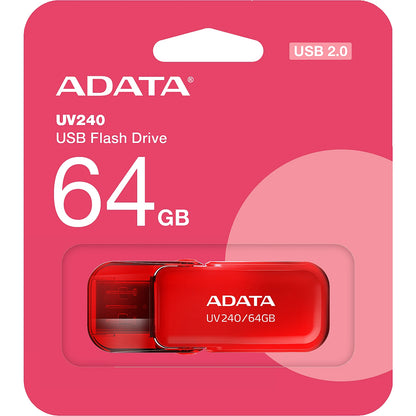 USB-A External Memory Adata UV240, 64Gb AUV240-64G-RRD AUV240-64G-RRD 