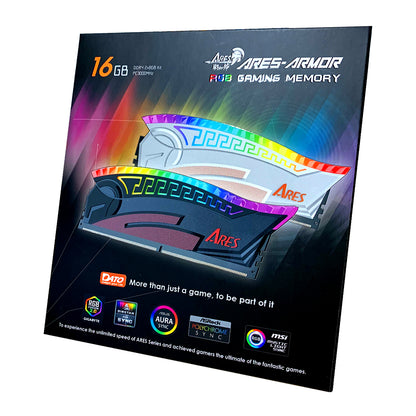 Dato Ares Armor RAM Memory, DDR4, RGB, 8GB, 3600Mhz, CL18, Black AMRGB1G88G36K