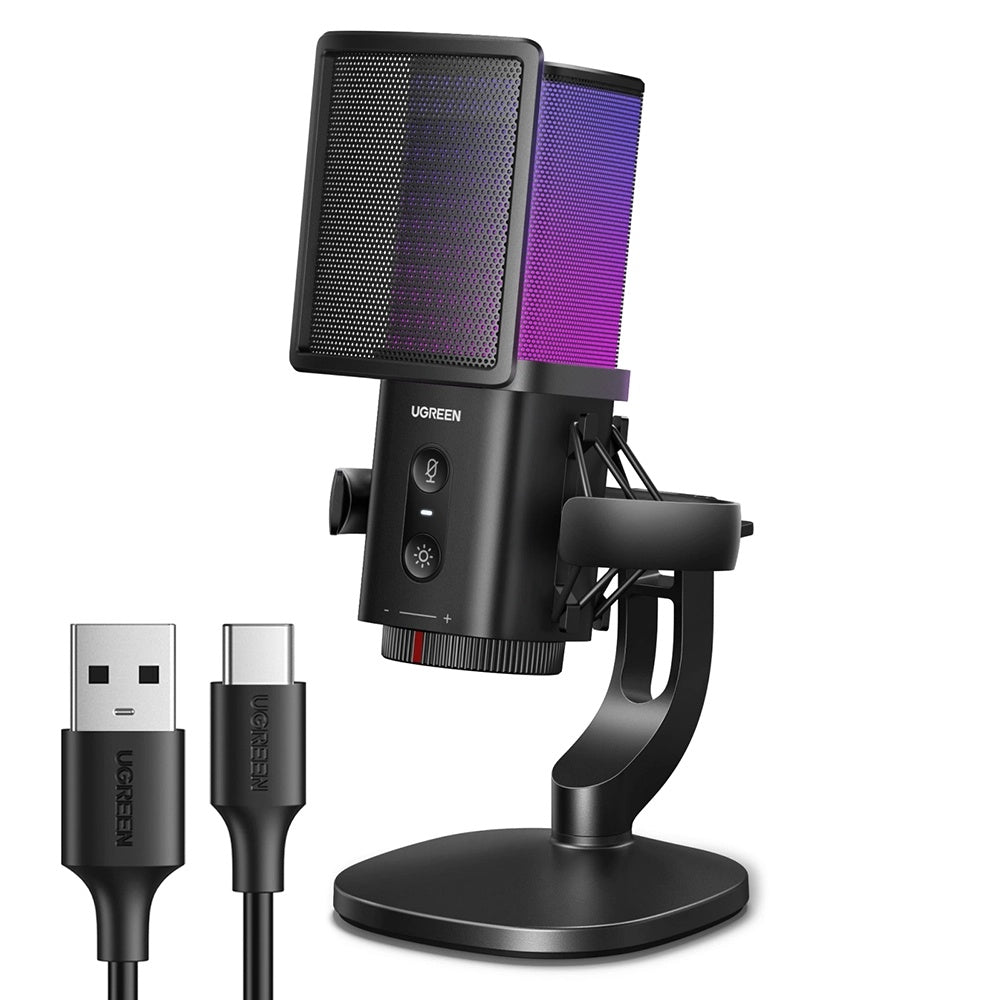 UGREEN CM581 Cardioid Microphone (65629), RGB, USB-C, 1.5m, Black