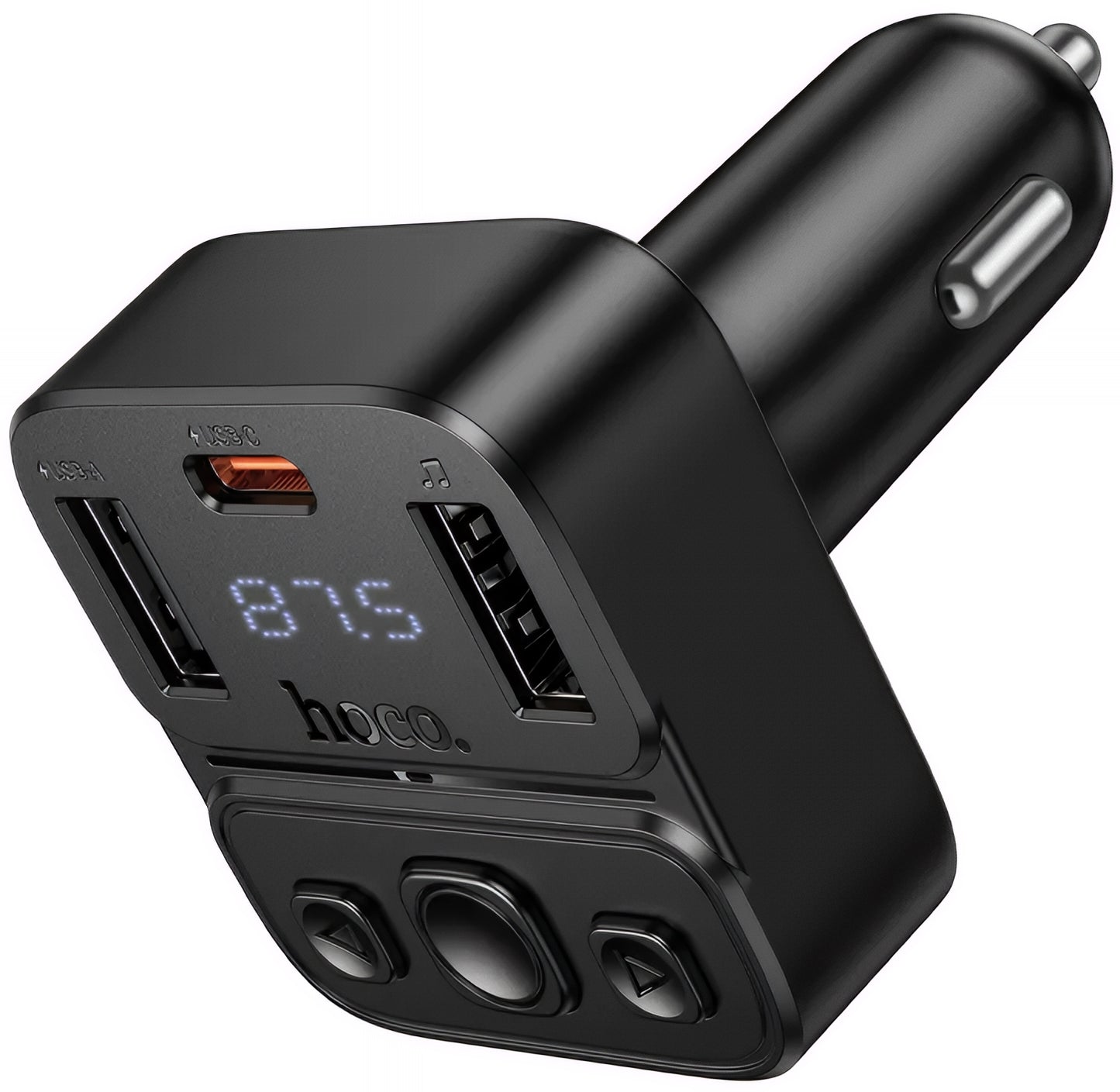 HOCO E87 Bluetooth FM Modulator, 2 x USB-A - 1 x USB-C
