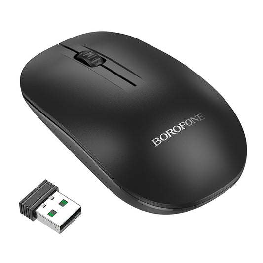 Borofone BG14 Planet Wireless Mouse, 1000DPI, BT / Wi-Fi, Black