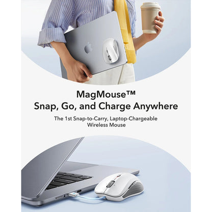 Wireless Mouse ESR MagMouse, 800DPI - 4800DPI, BT / Wi-Fi, Gray