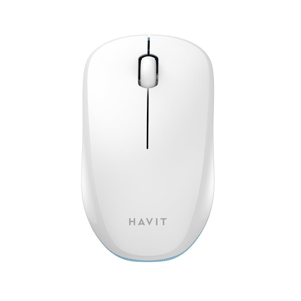 HAVIT MS66GT Wireless Mouse, 1200DPI, White Blue