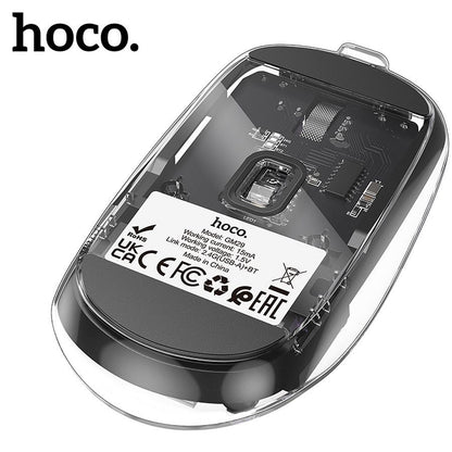HOCO GM29 Wireless Mouse, 1600DPI, BT / Wi-Fi, Black