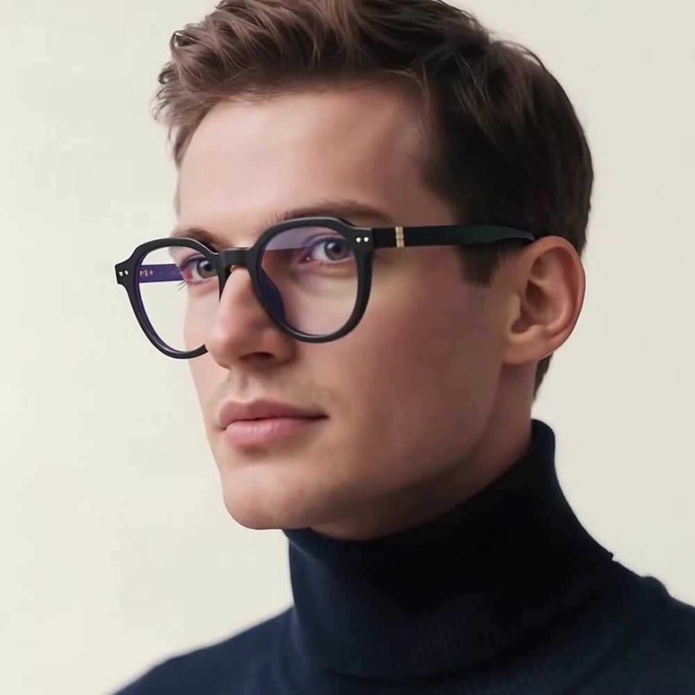 Techsuit 2228 Men's Computer Glasses, Anti-Blue Light, Black