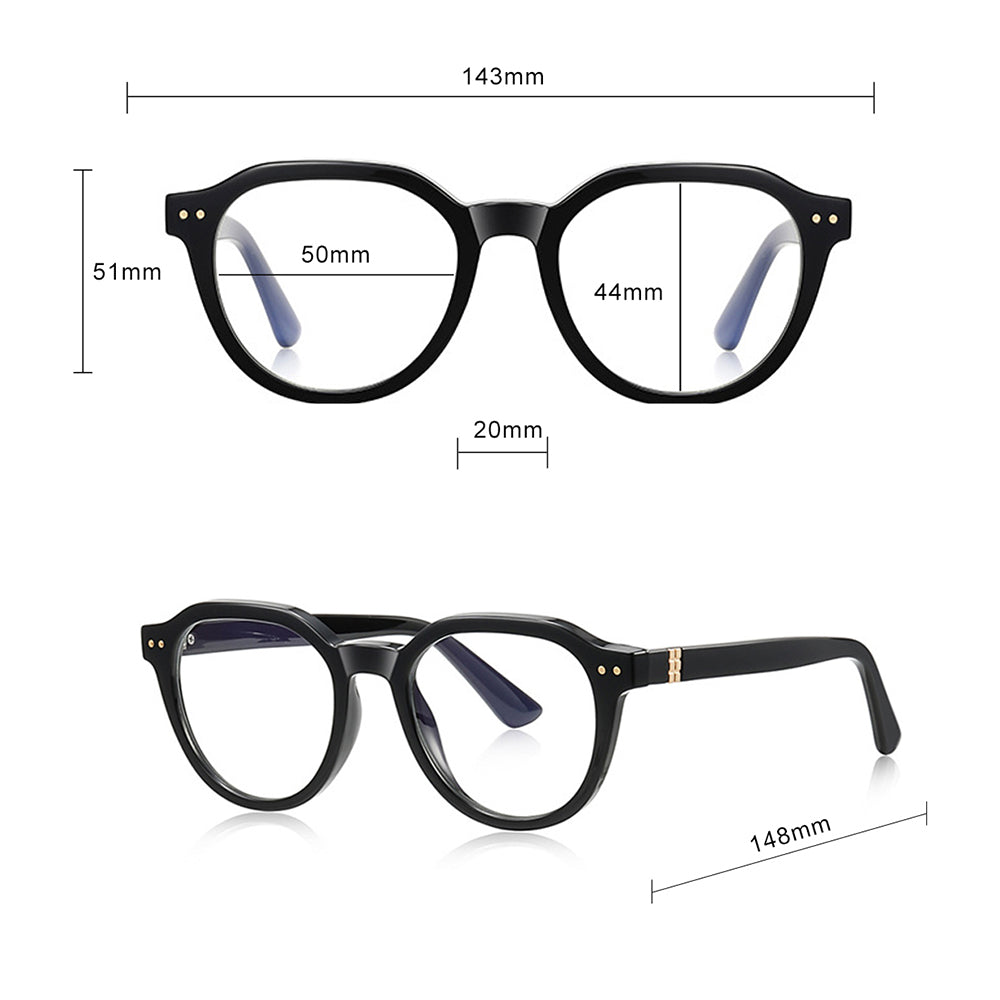 Techsuit 2228 Men's Computer Glasses, Anti-Blue Light, Black