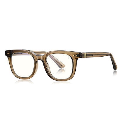 Techsuit 2229 Men's Computer Glasses, Anti-Blue Light, Light Brown