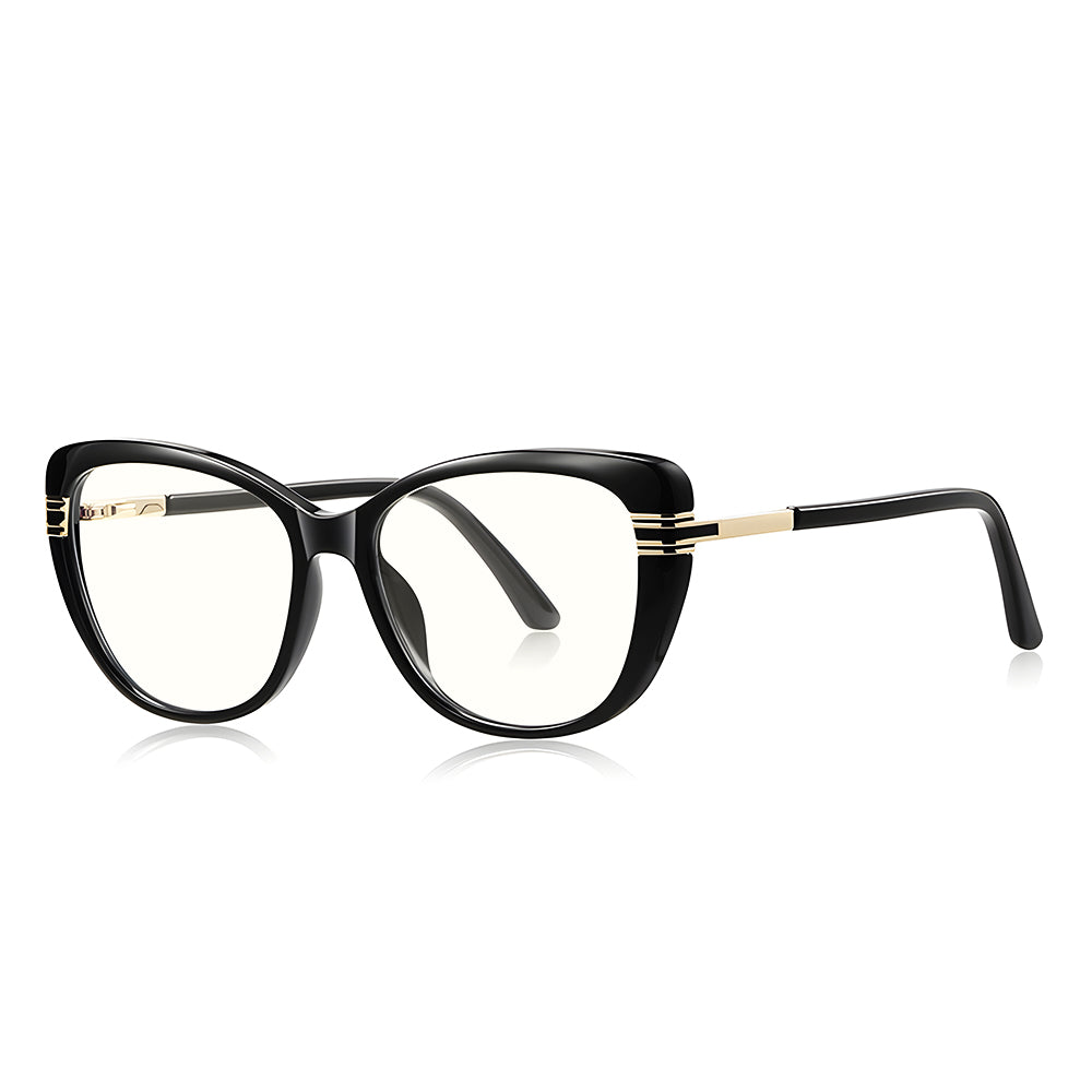Techsuit 2274 Women's Computer Glasses, Anti-Blue Light, Black