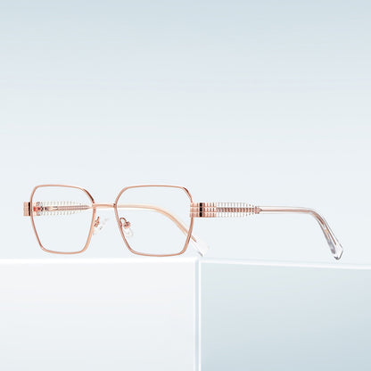 Techsuit 3161 Women's Computer Glasses, Anti-Blue Light, Pink Gold