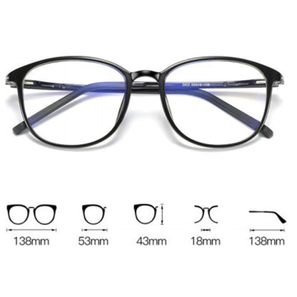 Techsuit F2822 Women's Computer Glasses, Anti-Blue Light, Black